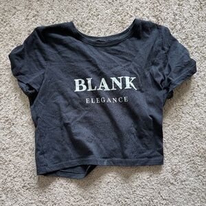 Blank Elegance Black Cropped Tee XS/SM